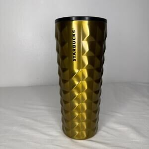 Starbucks 2024 Gold Studded Tumbler 24 oz Cold Cup Metallic Textured